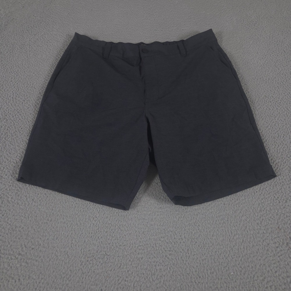 Banana Republic Shorts Mens 40 Black Flat Front Stretch Performance Lightweight